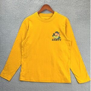 Original Use Graphic Long Sleeve T Shirt Mens S Yellow Zesty Fruit Streetwear